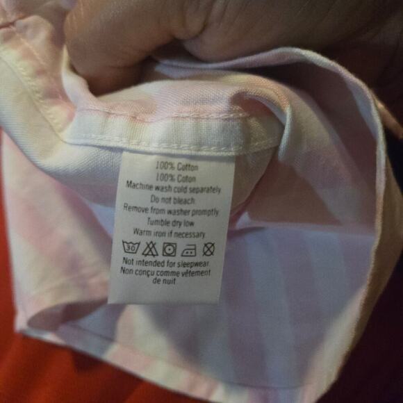 Janie and jack shirt boys size 2T pink white preppy striped oxford button up - Picture 6 of 6